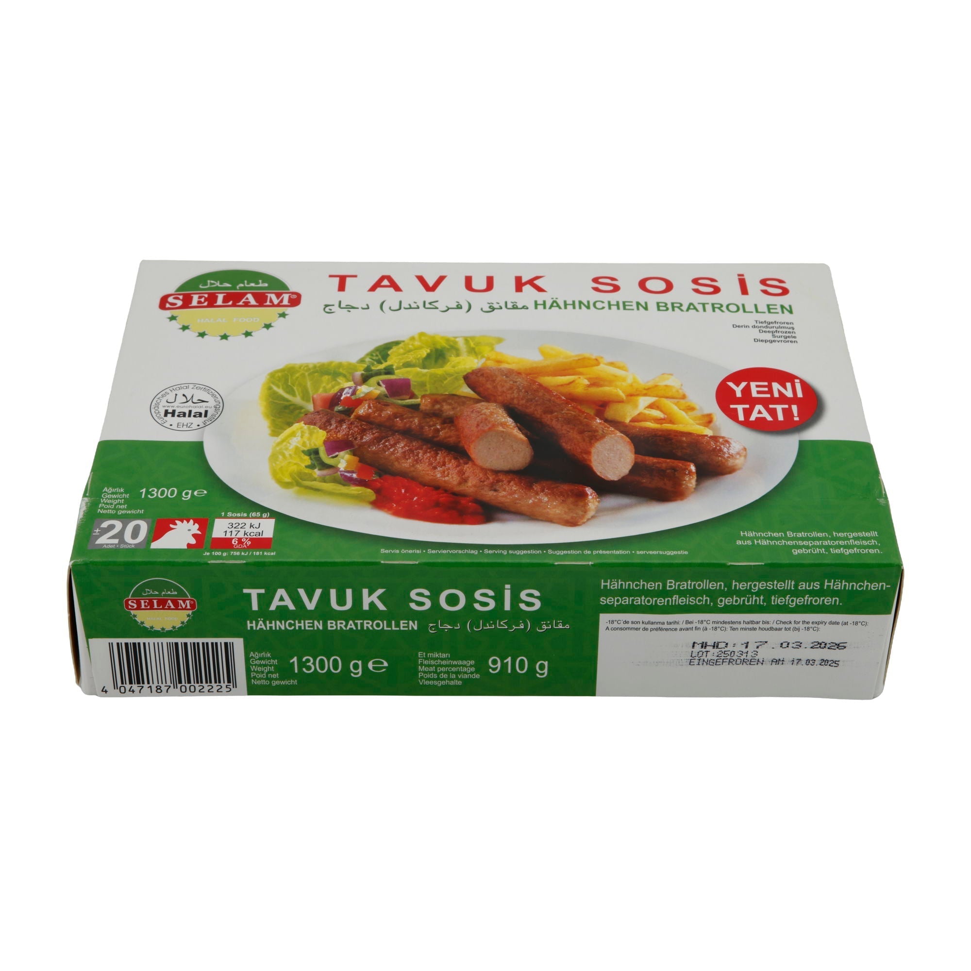 Köfte Selam | Akçaabat | Mini Rindfleischköfte, Halal, tiefgefroren | 600 g SELAM